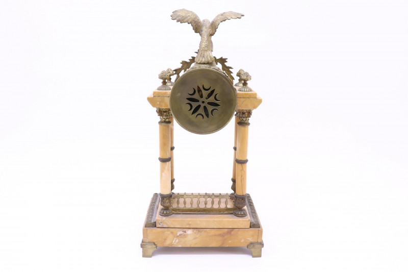 Gilt Bronze Marble Striking Mantle Clock 19th C