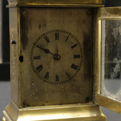 18th C Brass Carriage Clock Simpson
