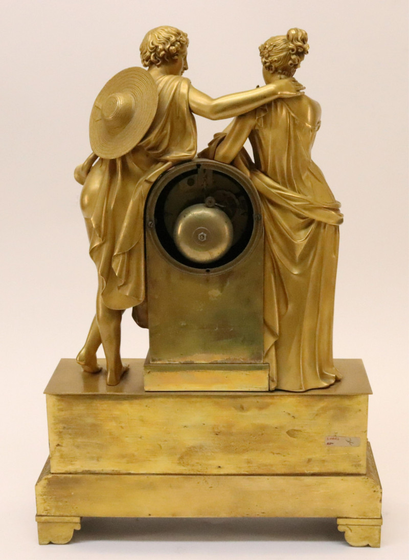 Charles X Ormolu Figural Clock c 1825 Paris
