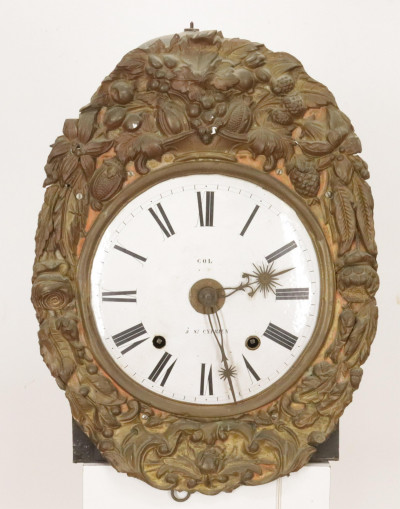 French Provincial Repousse Dress Wall Clock
