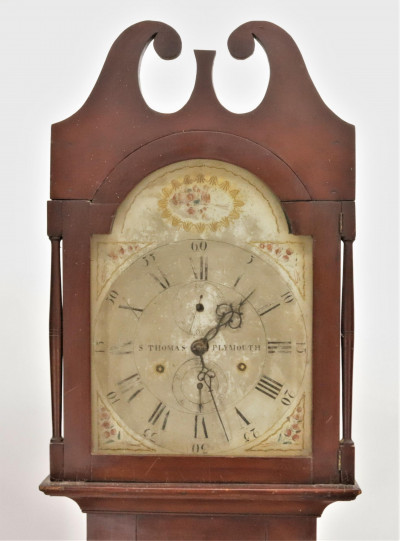 Chippendale Cherry Tall Case Clock S Thomas CT
