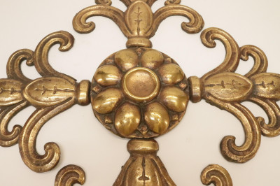 Four Decorative Brass Wall Medallions