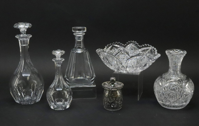 Baccarat Decanters Cut Glass Decanter and Bowl