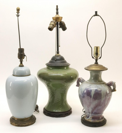 6 Chinese Style Porcelain Lamps