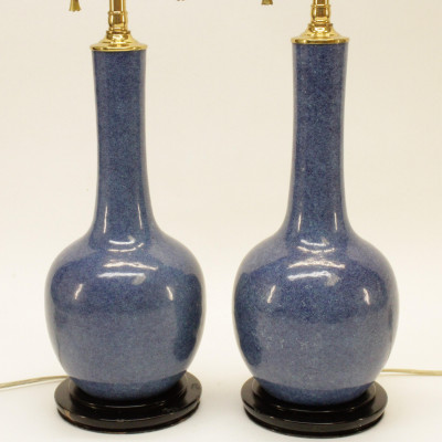 Pair of Asian Style Ceramic Table Lamps