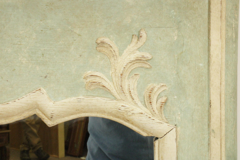 Louis XV Style Green Painted Trumeau