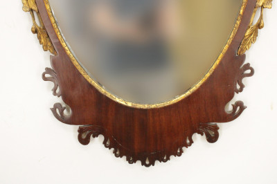 George III Parcel Gilt Mahogany Mirror