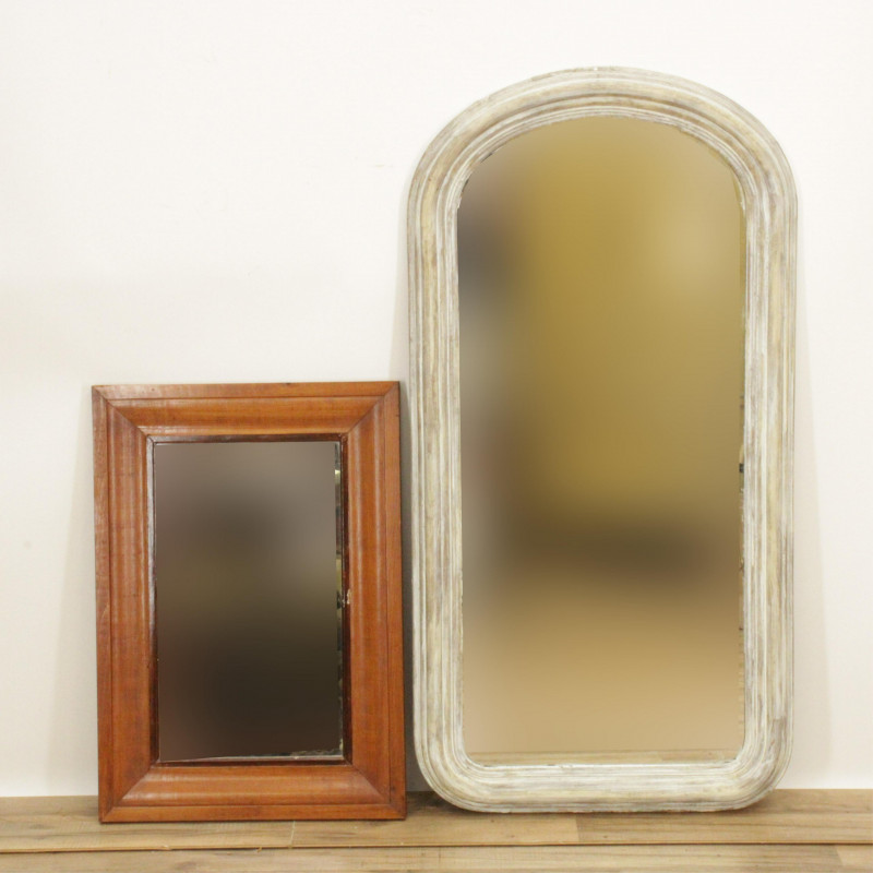 Victorian Mirror and later pine mirror