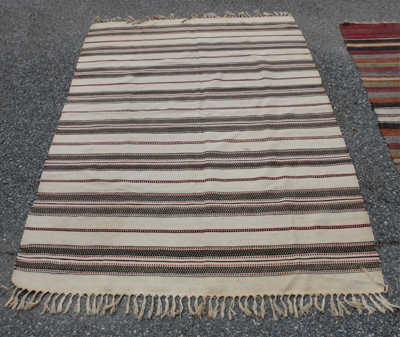 2 Egyptian Kilim Wool Area Rugs