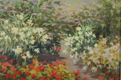 Image for Lot Harley DeWitt Nichols Impressionist Garden