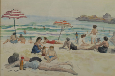 Image for Lot Joseph Margulies Beach Goers