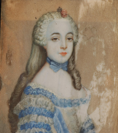 Image for Lot Antoine Pesne Portrait Miniature of a Lady