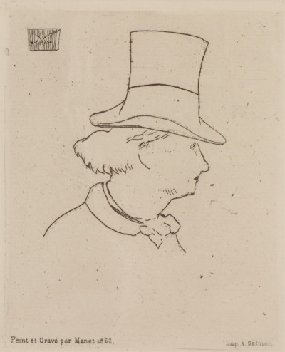 Image for Lot Edouard Manet Profile of Charles Baudelaire