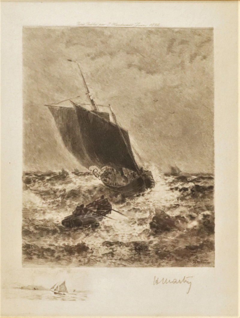 Theodore Weber Ship in Storm print