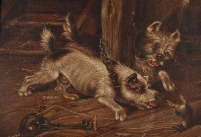 Image for Lot Terriers at Play O/B