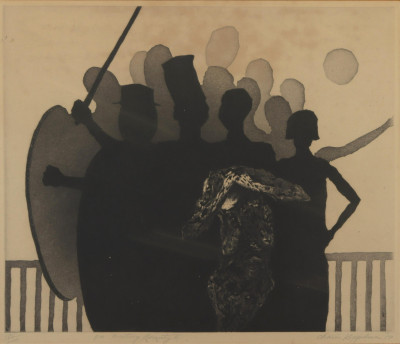 Image for Lot Chaim Koppelman 'Meeting Beauty II' 1958 Etching
