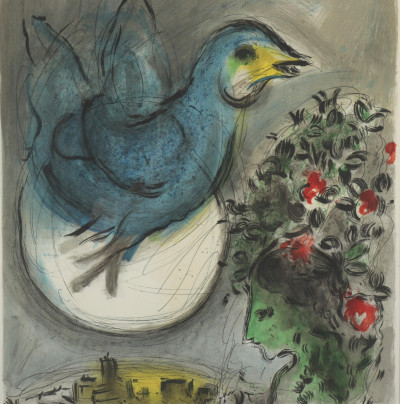 Image for Lot Marc Chagall Blue Bird Litho
