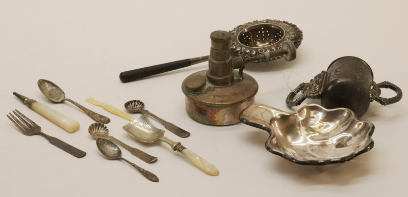 Group of Sterling Coin Silverplate Utensils