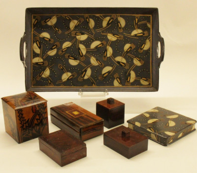 Image for Lot 6 Art Deco Boxes and Tray Hermes