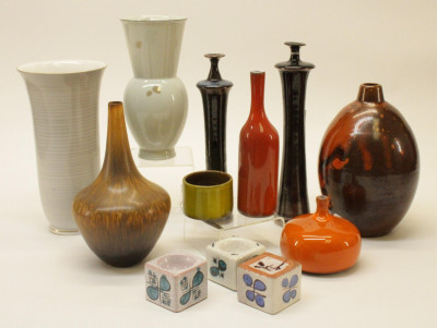 Image for Lot 11 Art Pottery Porcelain Vases Cups