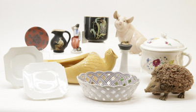 Image for Lot 13 Ceramic Porcelain Sculptures Tableware