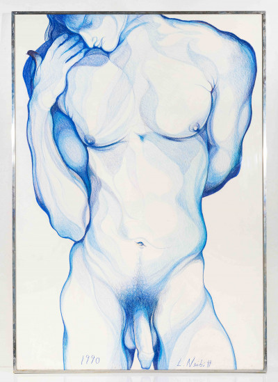 Lowell Nesbitt - Untitled (Blue Torso)