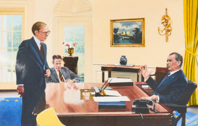 Image for Lot Julian Allen - Untitled (Nixon in the Oval Office)