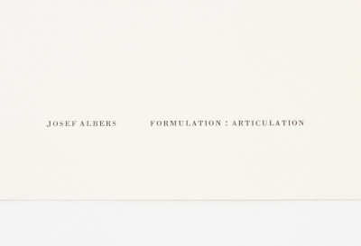 Josef Albers - Two prints from Formulation: Articulation; Portfolio 2 Folder 7 &amp; Portfolio I Folder 27
