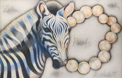 Lowell Nesbitt - Zebra with Pearls