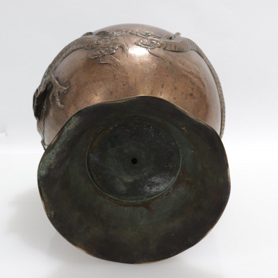 Large Japanese Bronze Urn