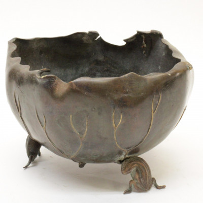 Japanese Bronze Vase and Bowl