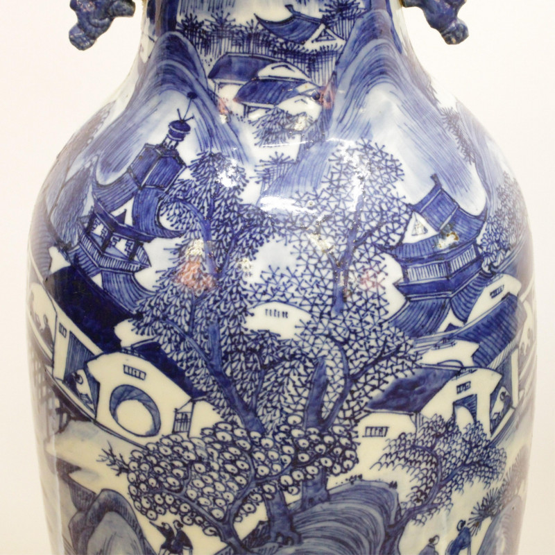 Near Pair Asian Porcelain Vases as lamps