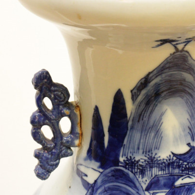Near Pair Asian Porcelain Vases as lamps