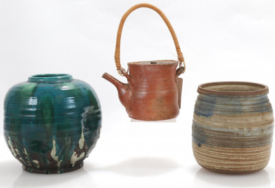 Image for Lot Two Japanese Studio Pottery Jars 20th C