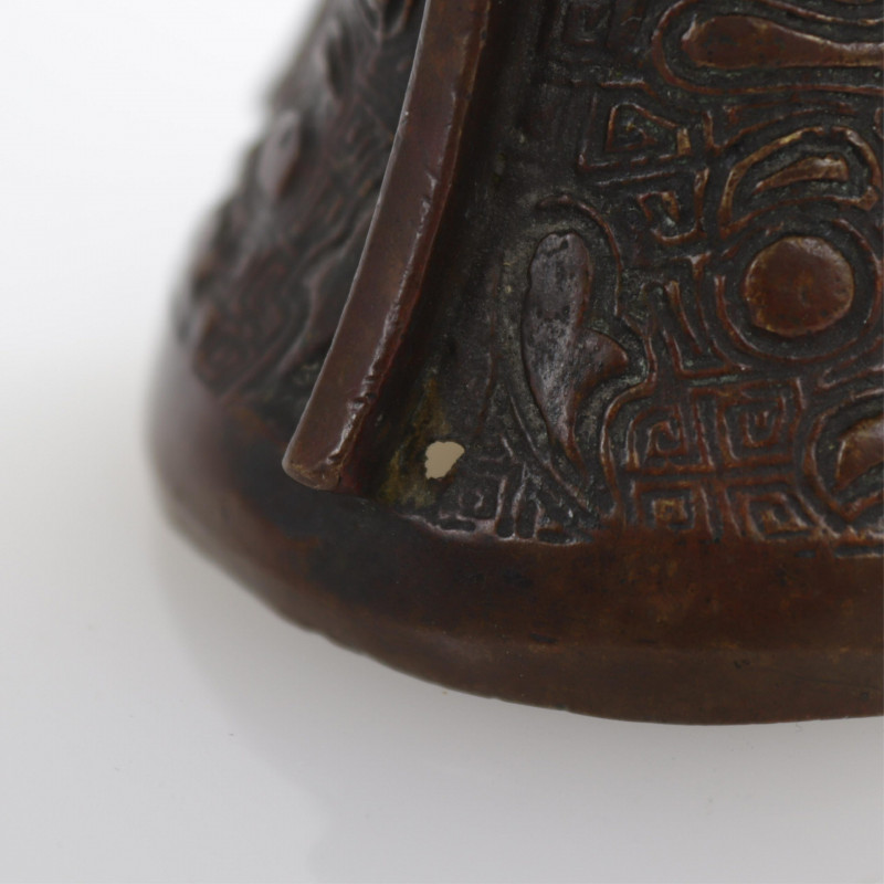 Qing Dynasty Bronze Gu Vessel 19th C