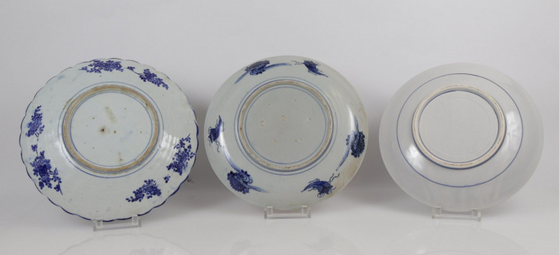 Three Large Japanese Porcelain Platters 20th C