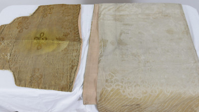 Image for Lot Late Qing Dynasty Chinese Silk Cut Velvet
