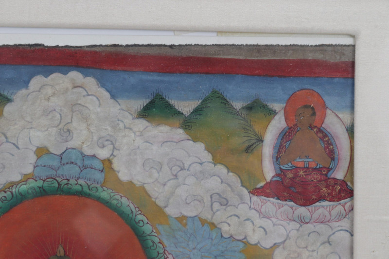 Tibetan Thangka Amoghasiddi Buddha