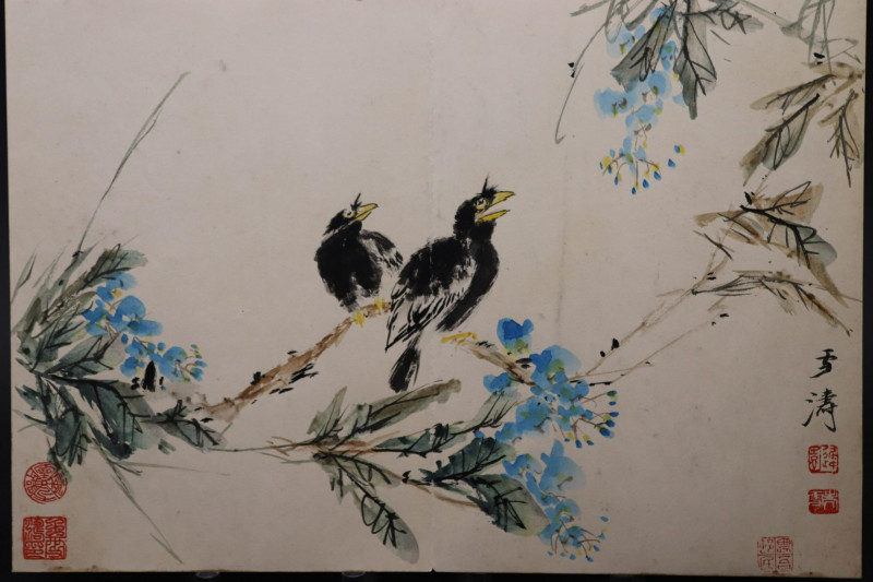Album of Birds and Flowers Paintings each signed