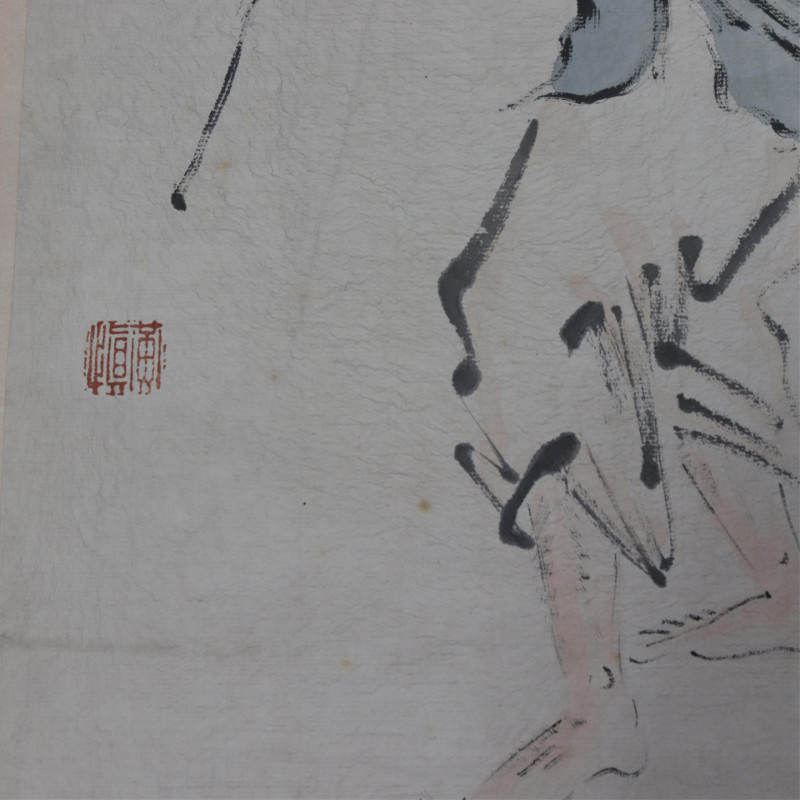 Two Chinese Paintings of Figures 20th C