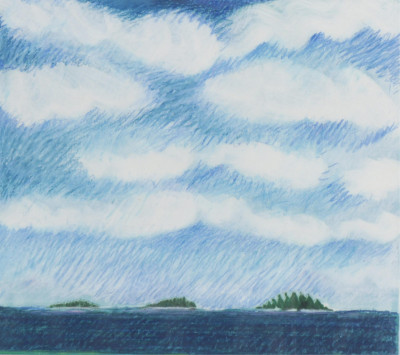 Image for Lot Elena Kubler 'Clouds' Pastel 1982