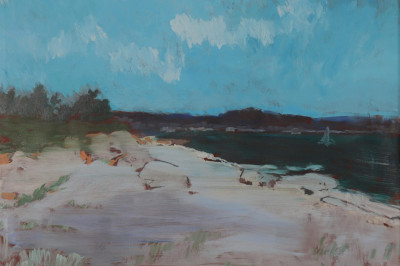 Image for Lot John Heliker Beach Landscape Oil on Canvas