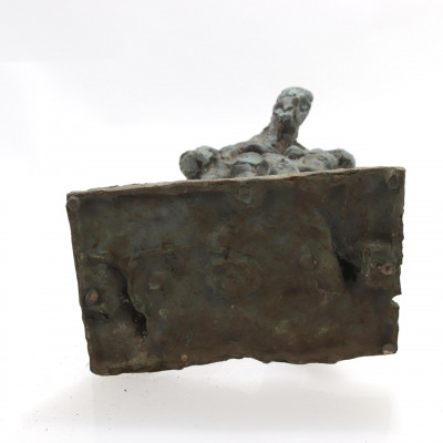 Brutalist/Giacometti Style Figural Bronze Sculp