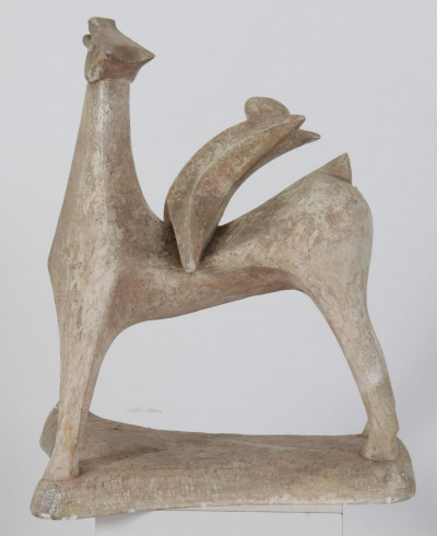 Cubist Style Figurative Equestrian Sculpture