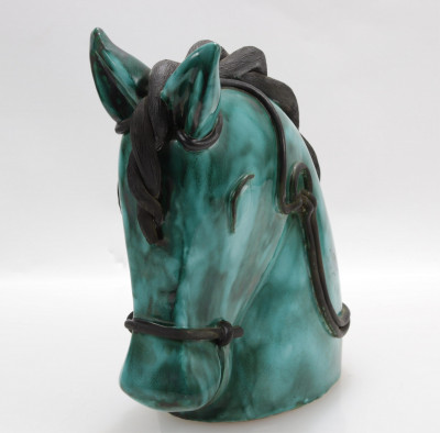 St Leu (French) Vintage Art Pottery Horse Head