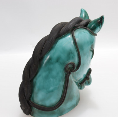 St Leu (French) Vintage Art Pottery Horse Head