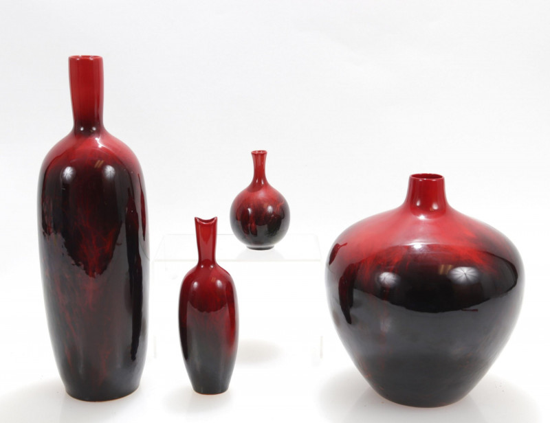Four Royal Doulton Modern Porcelain Vases