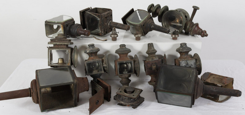 Collection of Antique Carriage Lamps