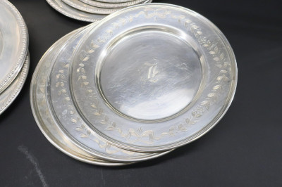 Group of 19 Sterling Silver Plates