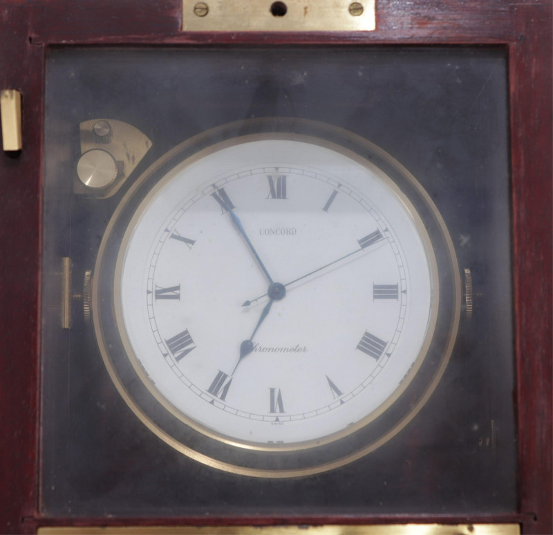Concord Ships Clock in Mahogany Case
